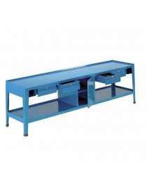 Banco da lavoro piano legno + lamiera