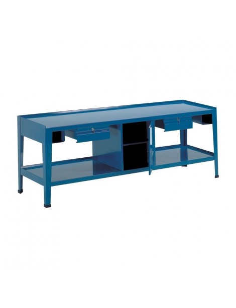 Banco da lavoro piano legno + lamiera