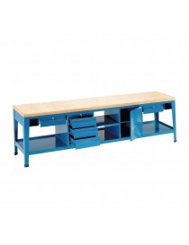 Banco da lavoro piano laminato faggio