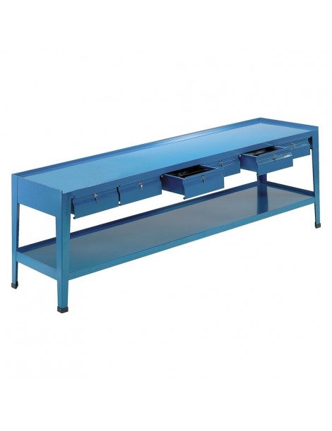 Banco da lavoro piano legno + lamiera