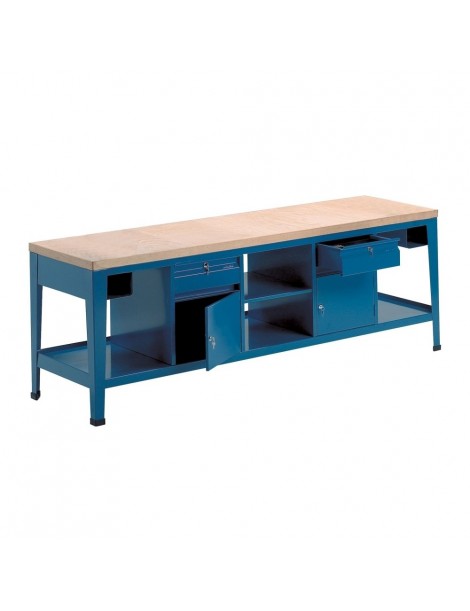 Banco da lavoro piano laminato faggio