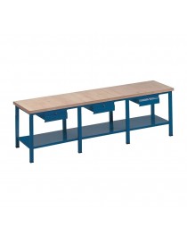 Banco da lavoro piano laminato faggio  mm 43