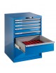 Cassettiera metallica, cm 72x73x100h, con 7 cassetti, belu ral 5012
