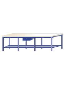 Banco da lavoro piano laminato faggio