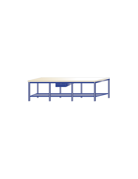 Banco da lavoro piano laminato faggio