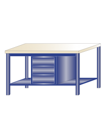 Banco da lavoro piano legno